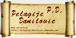 Pelagije Danilović vizit kartica